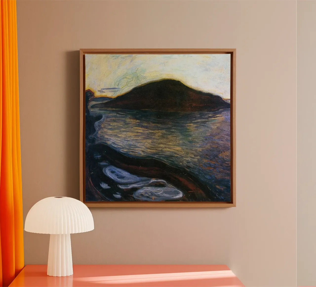 Lake And Mountain Abstract canvas by Rachel Gallery
