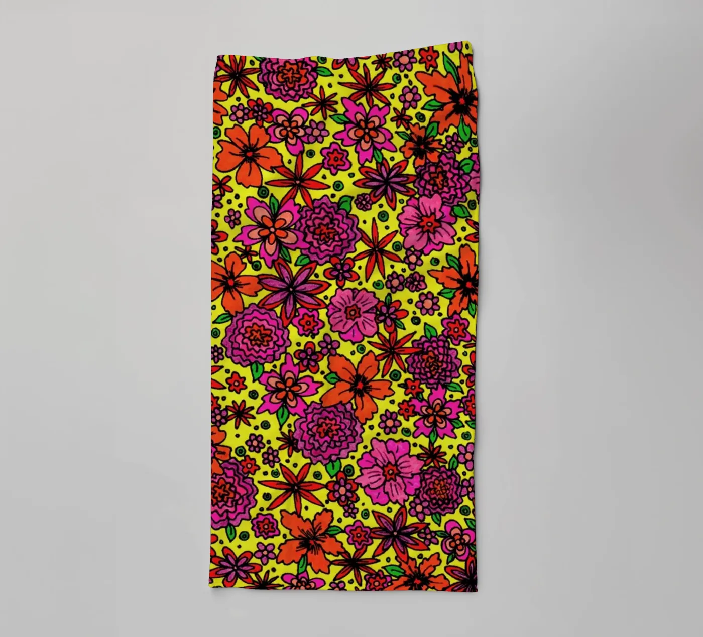 Flower Power Pattern towel by KP Design