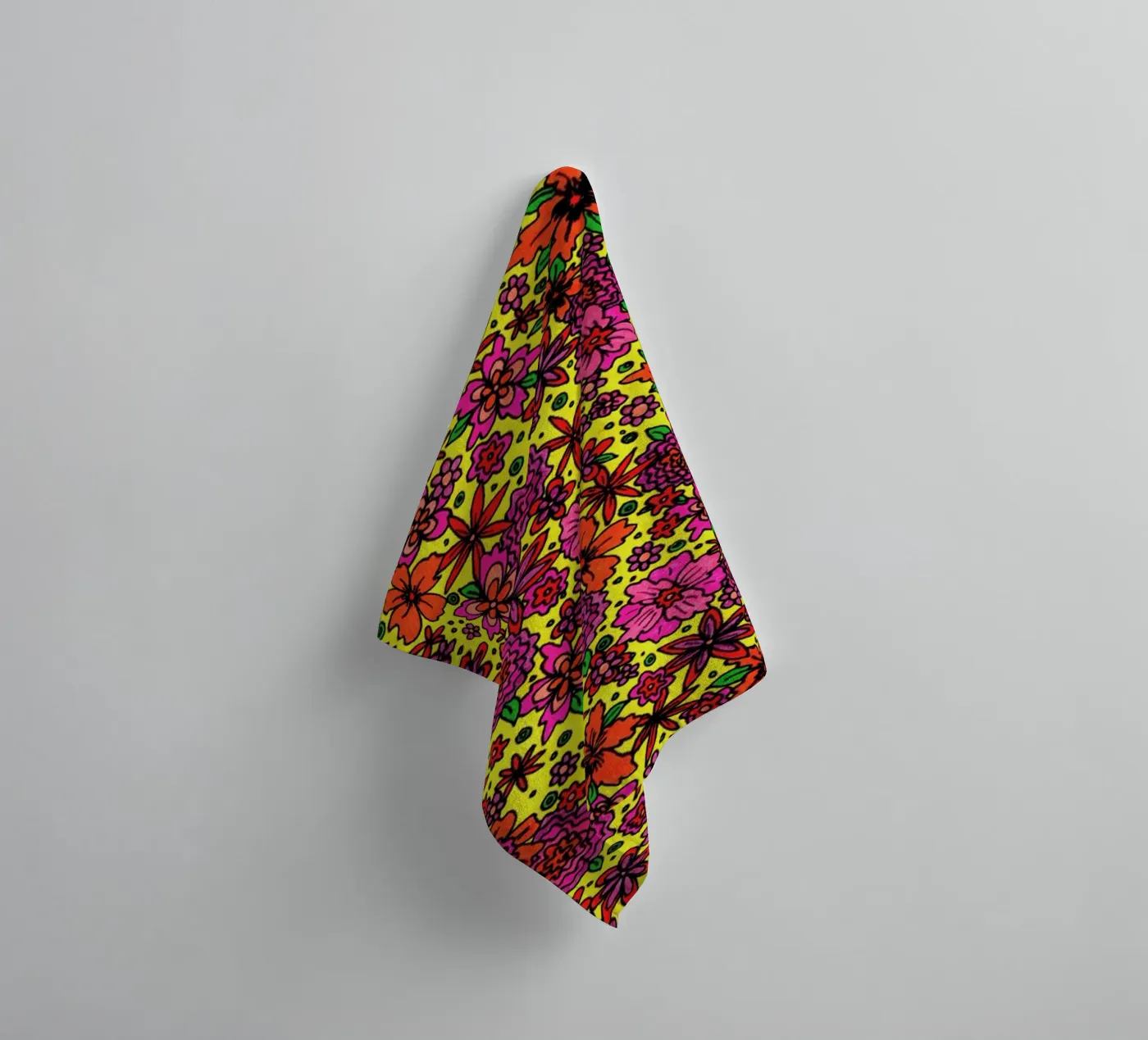 Flower Power Pattern towel by KP Design
