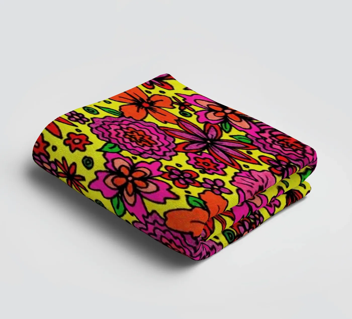 Flower Power Pattern towel by KP Design