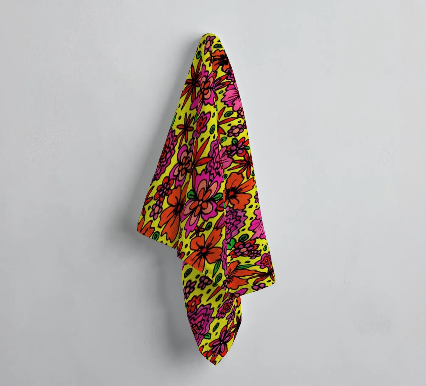 Flower Power Pattern towel by KP Design