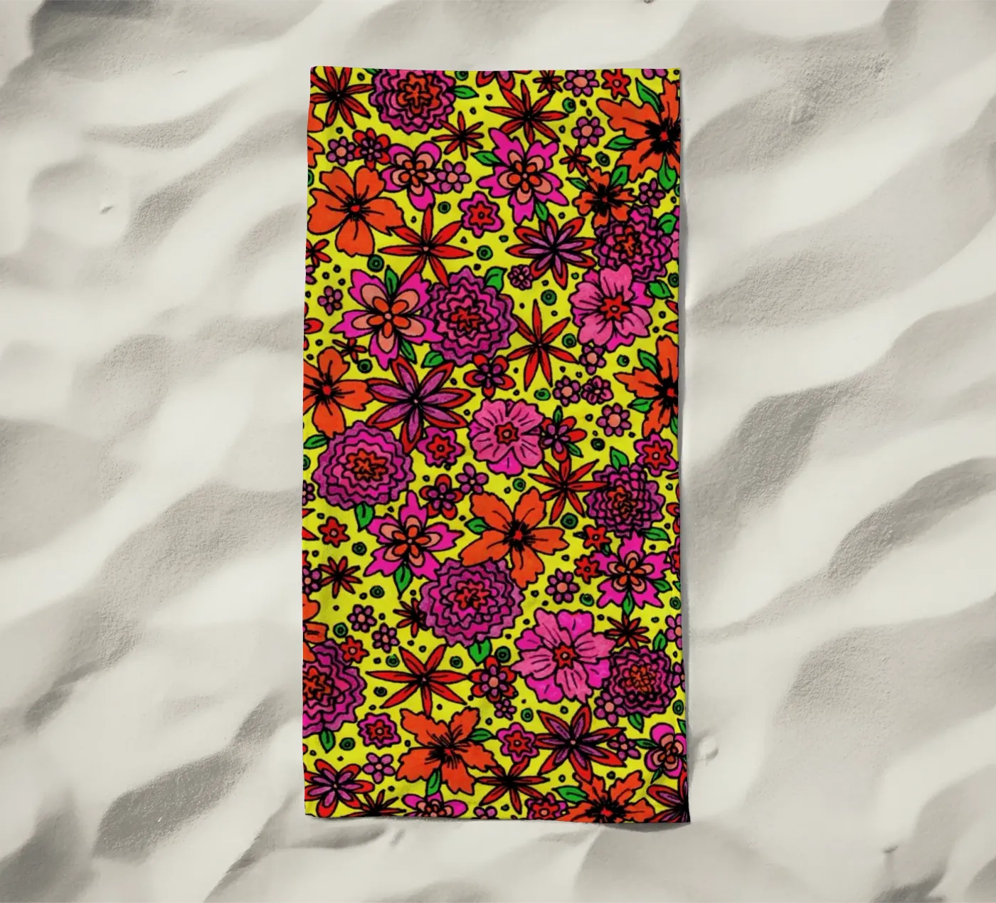 Flower Power Pattern telo mare da KP Design