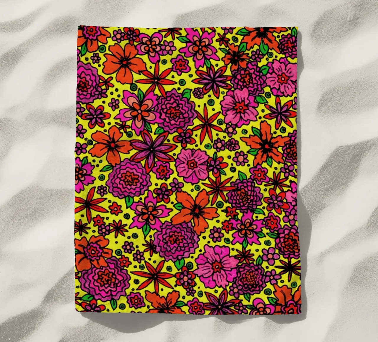 Flower Power Pattern telo mare da KP Design