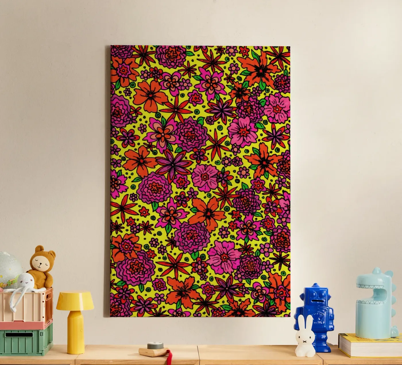 Flower Power Pattern tela da KP Design