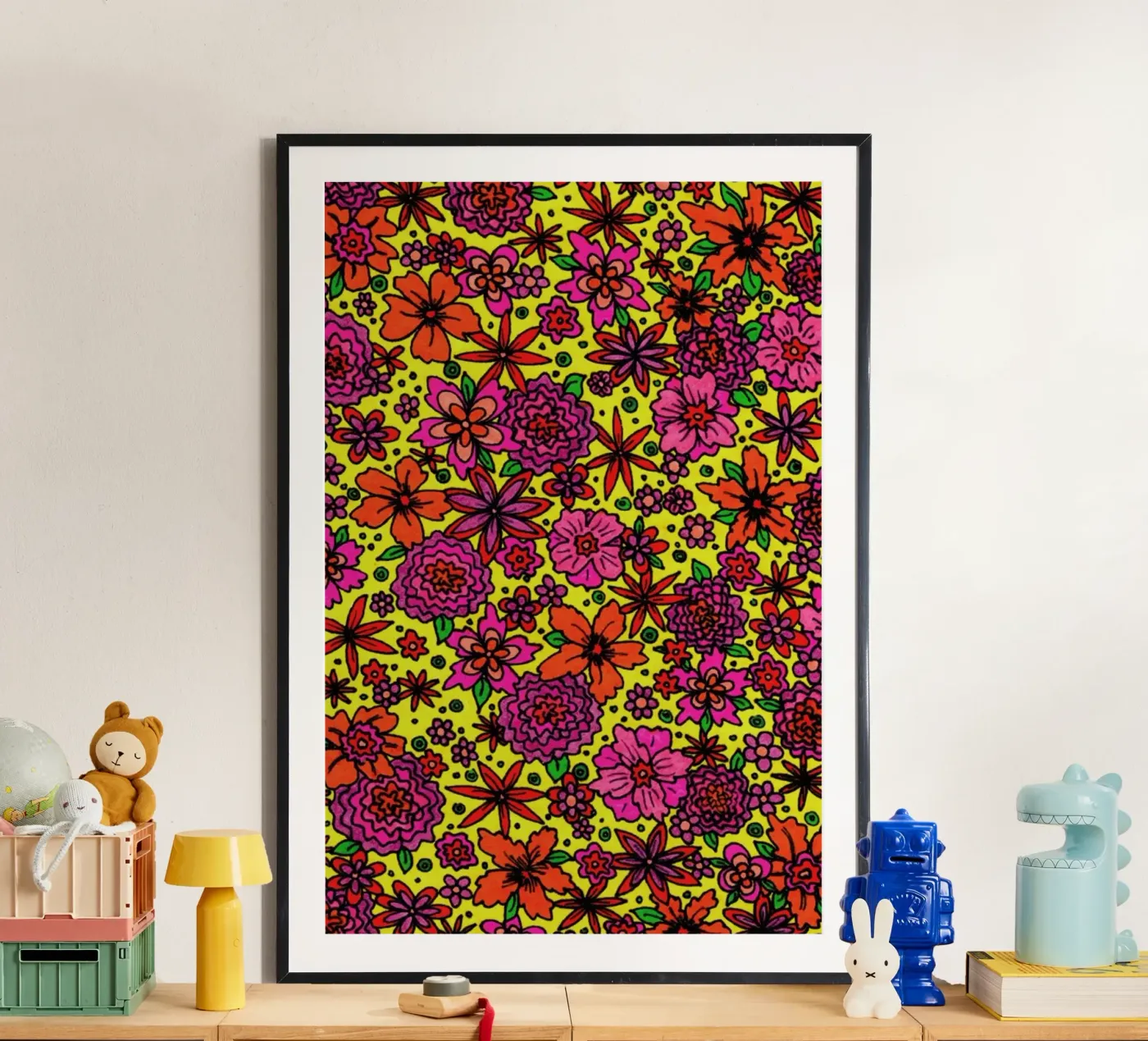 Flower Power Pattern Poster von KP Design