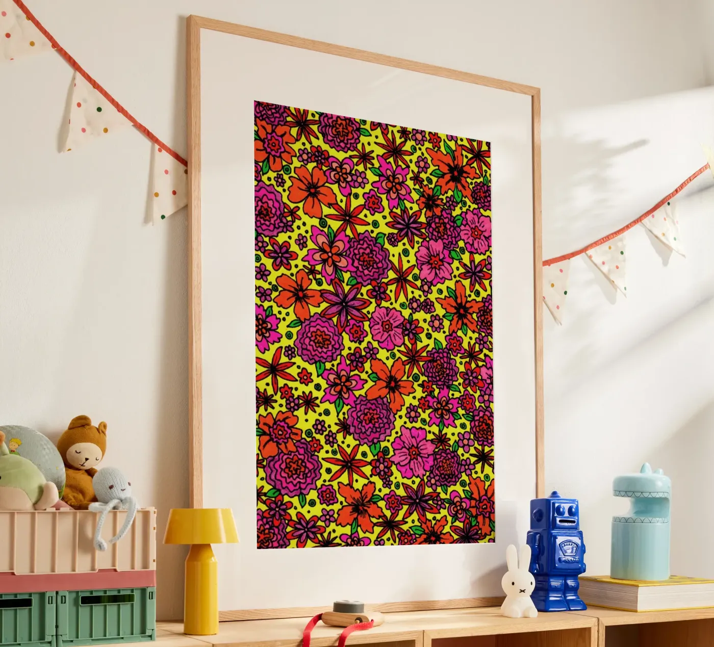 Flower Power Pattern Poster von KP Design
