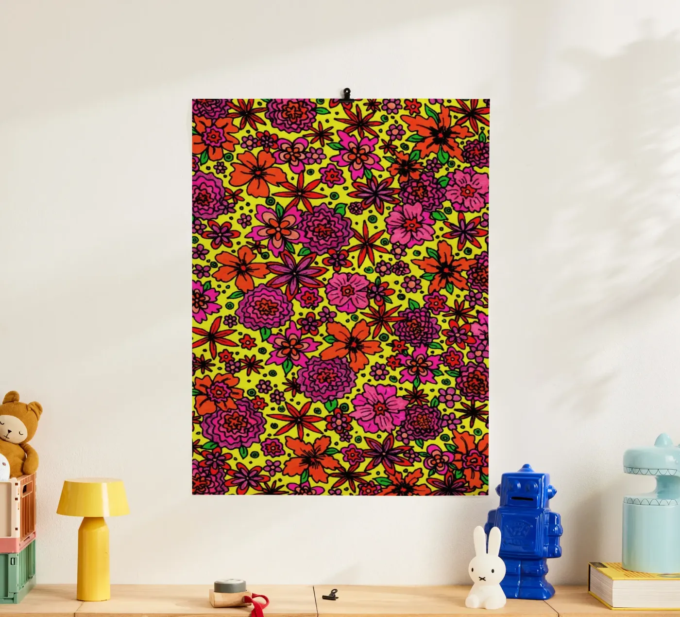 Flower Power Pattern Poster von KP Design