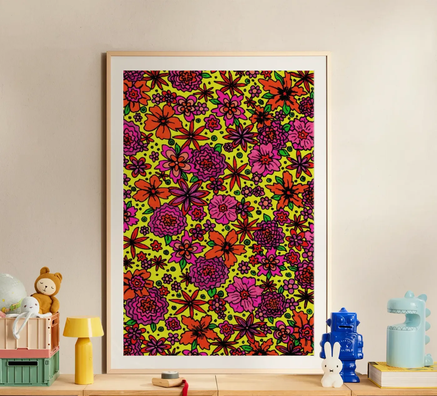 Flower Power Pattern poster da KP Design