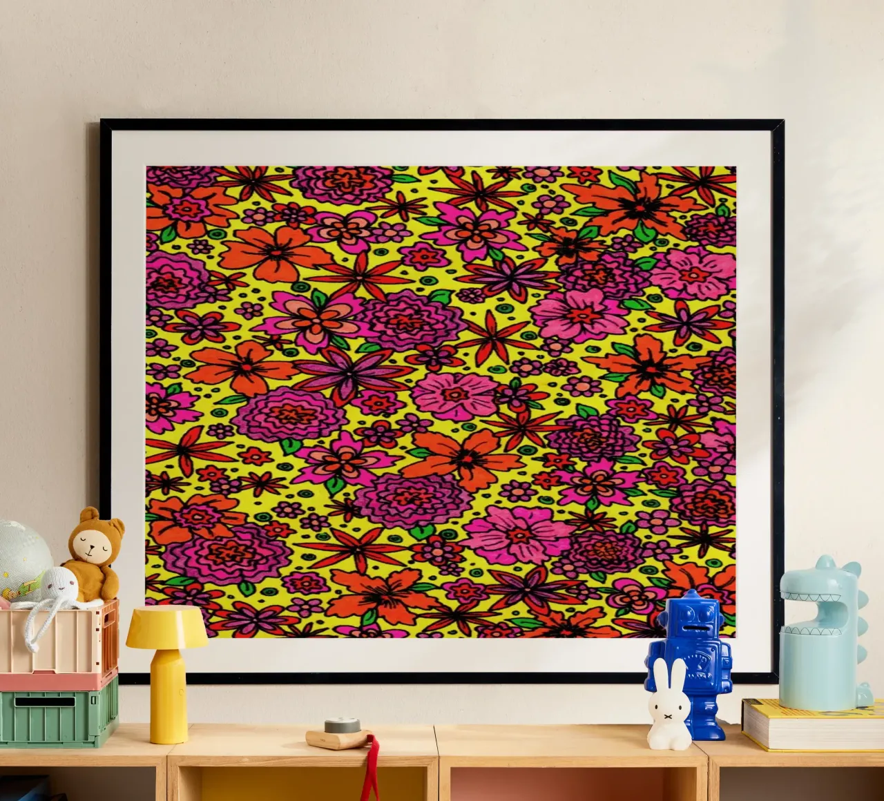 Flower Power Pattern poster by KP Design