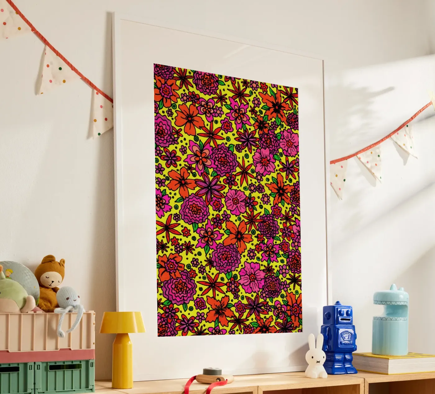 Flower Power Pattern Poster von KP Design