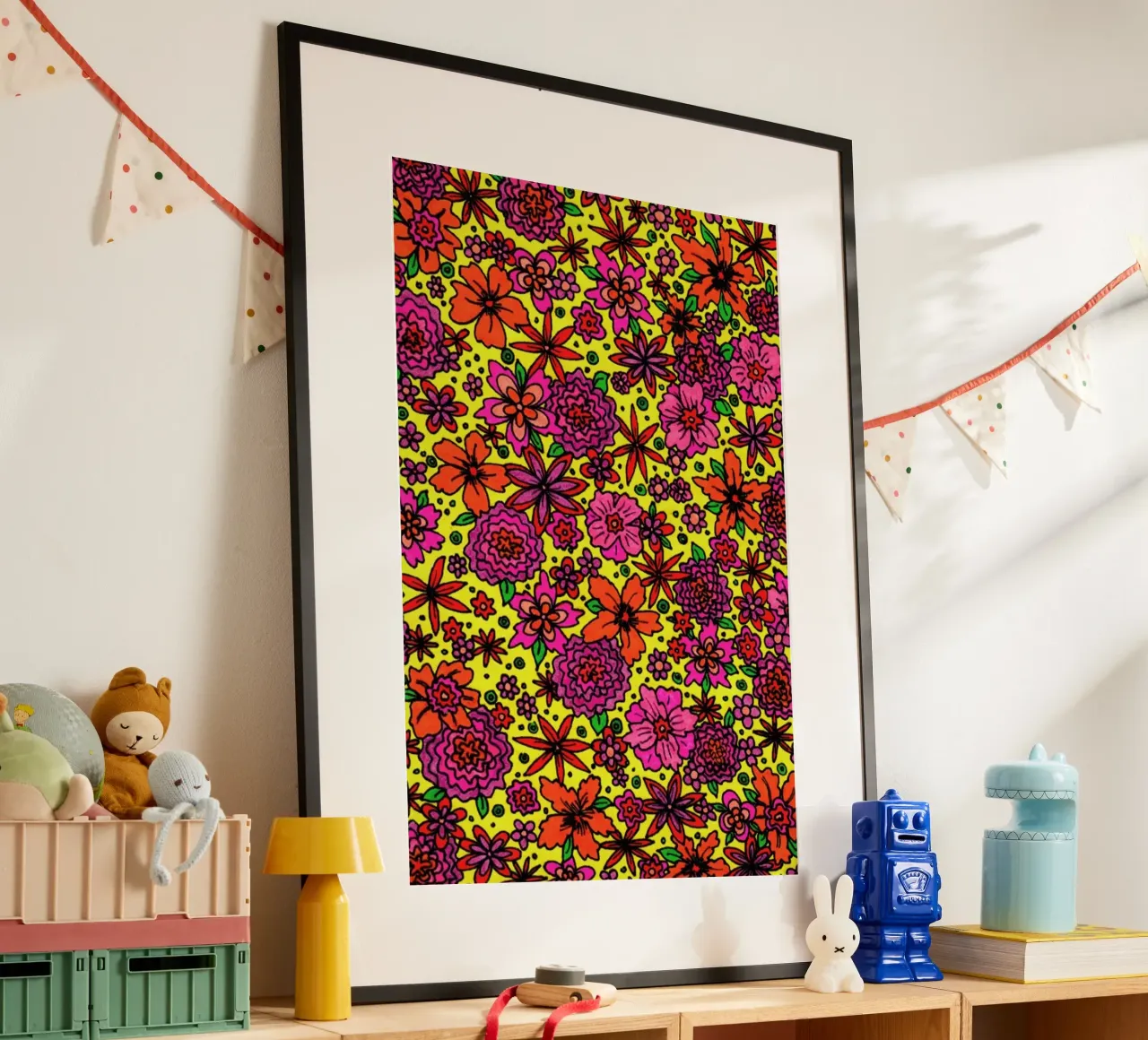 Flower Power Pattern poster by KP Design