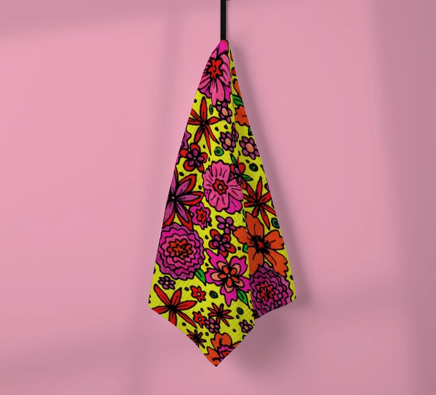 Flower Power Pattern Geschirrtuch von KP Design