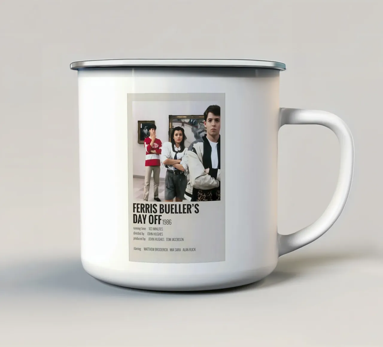 FERRIS BUELLER'S DAY OFF 1986 tazza in smalto da MVFminimalist