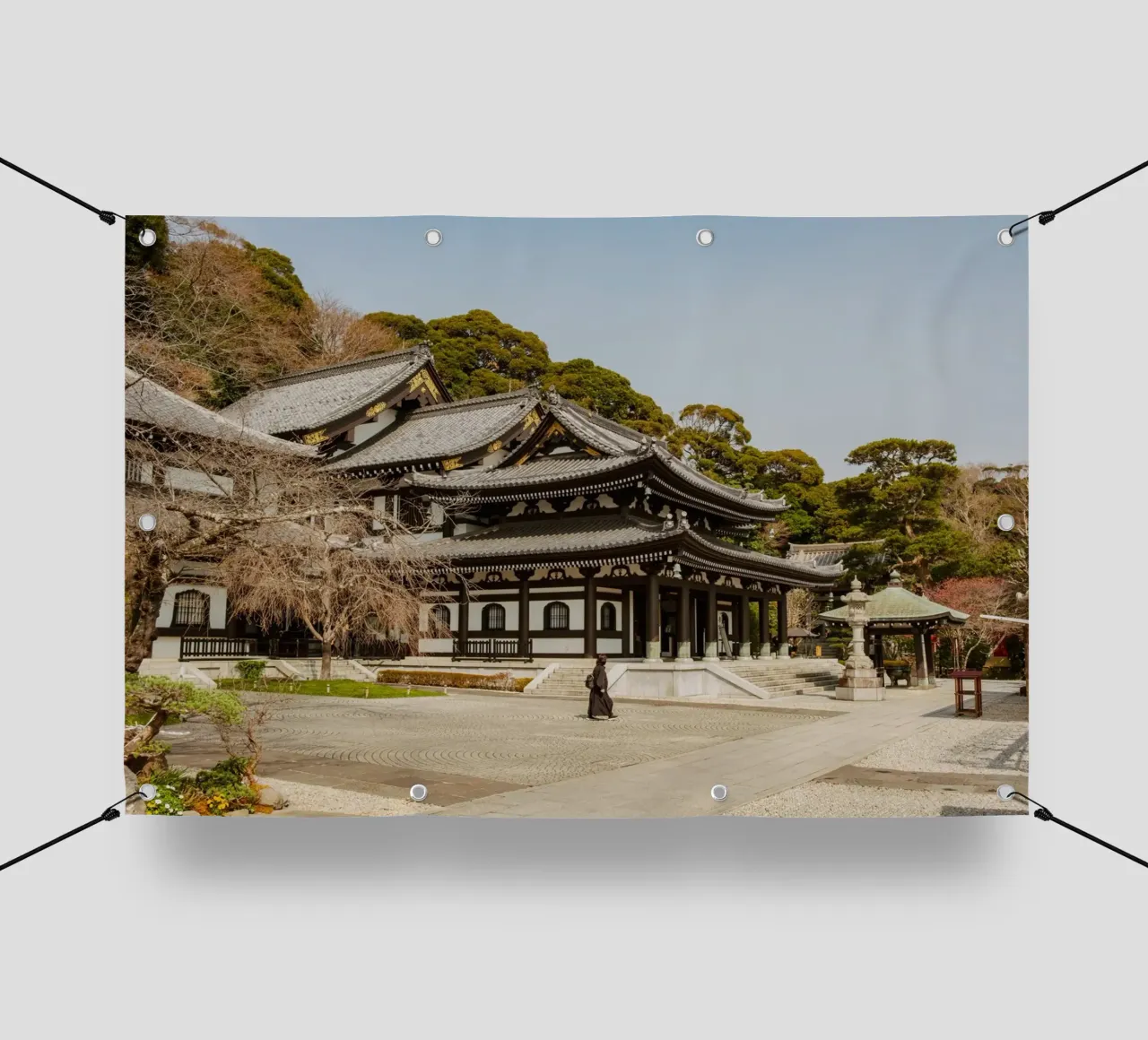 Tempio di Kamakura, Giappone telo in pvc da Marcel Bisig