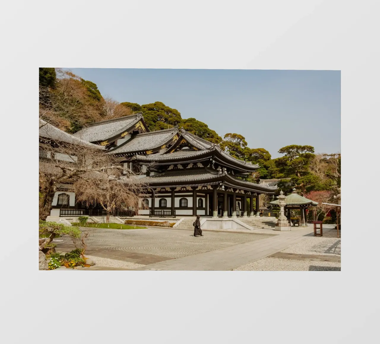 Tempio di Kamakura, Giappone telo in pvc da Marcel Bisig