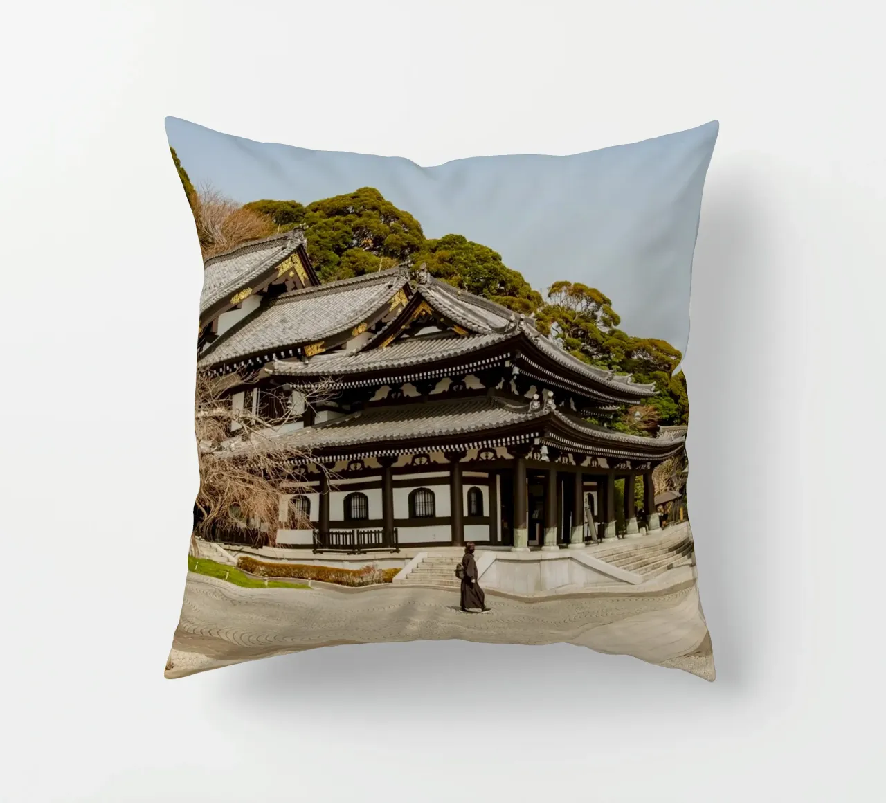 Tempio di Kamakura, Giappone cuscino da Marcel Bisig