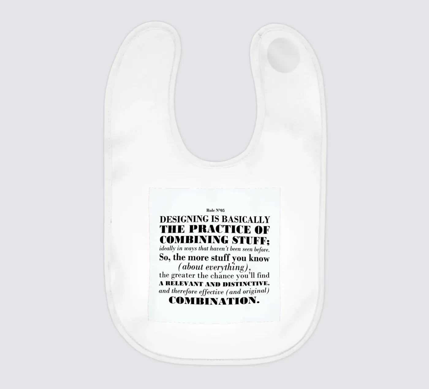 Rule 05 - Combination bavaglino da Mr Cup