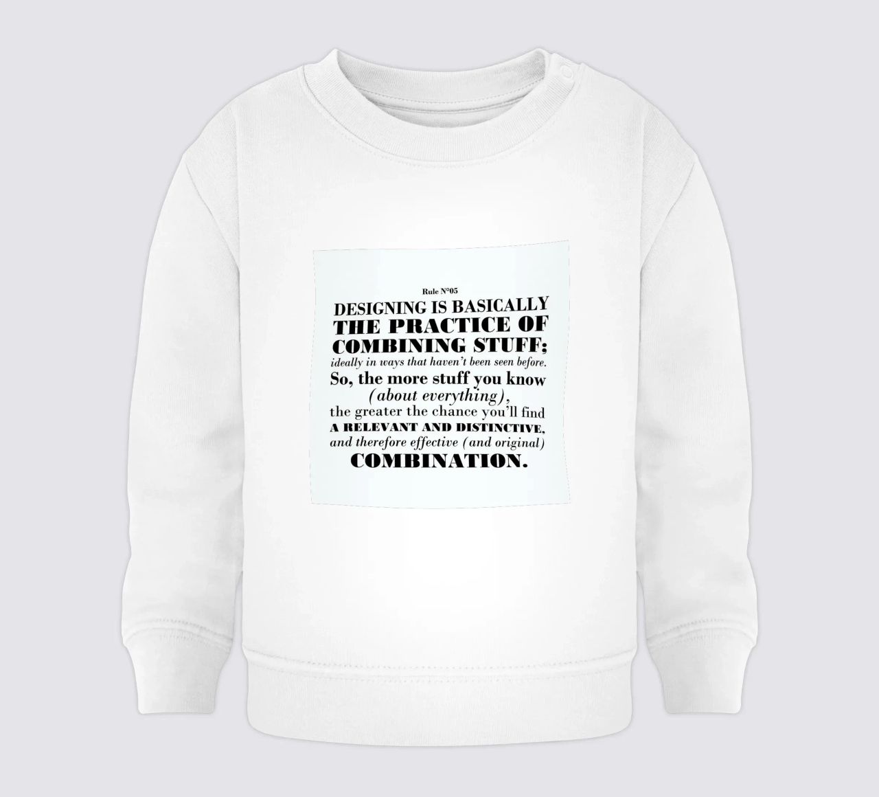Rule 05 - Combination felpa neonato da Mr Cup
