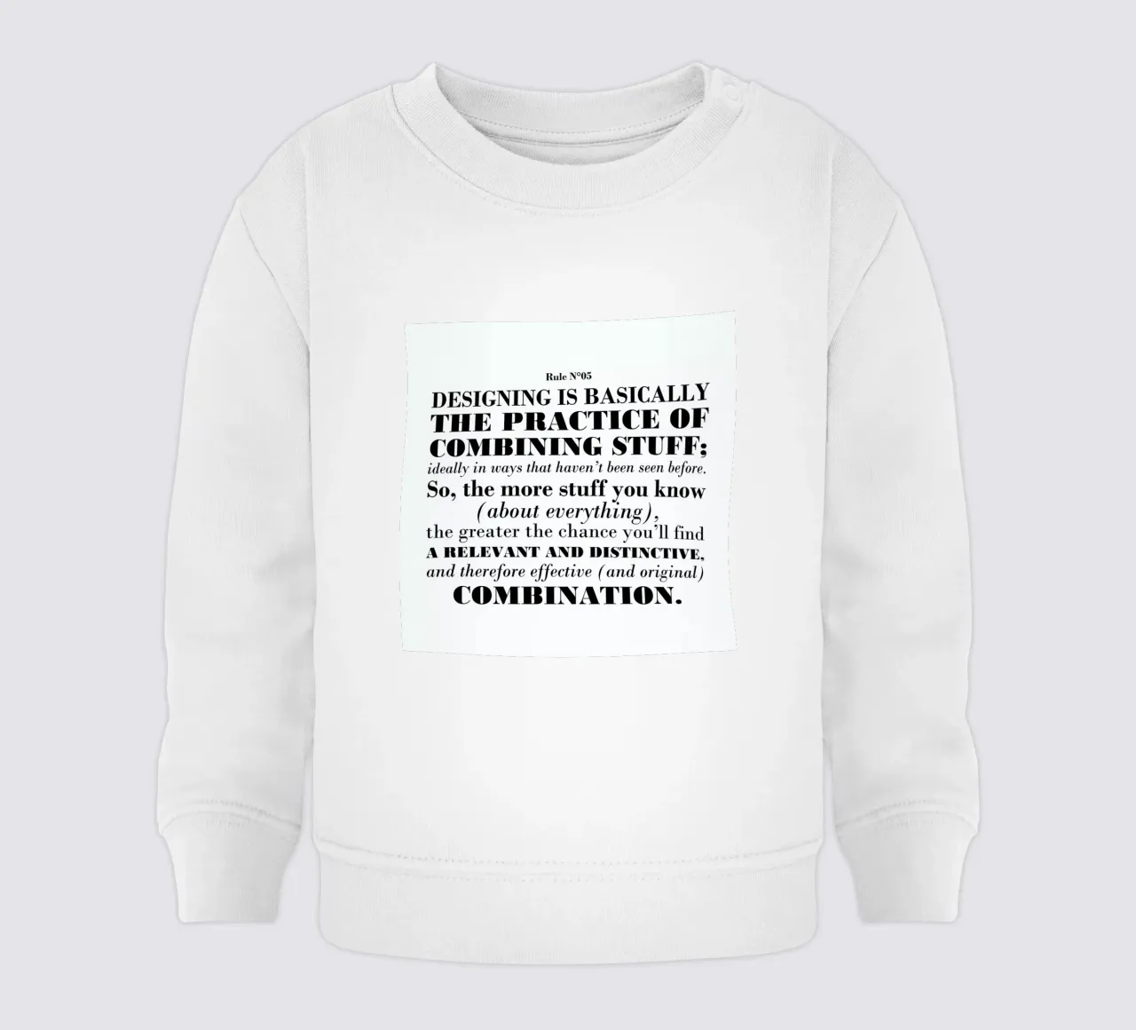 Rule 05 - Combination felpa neonato da Mr Cup