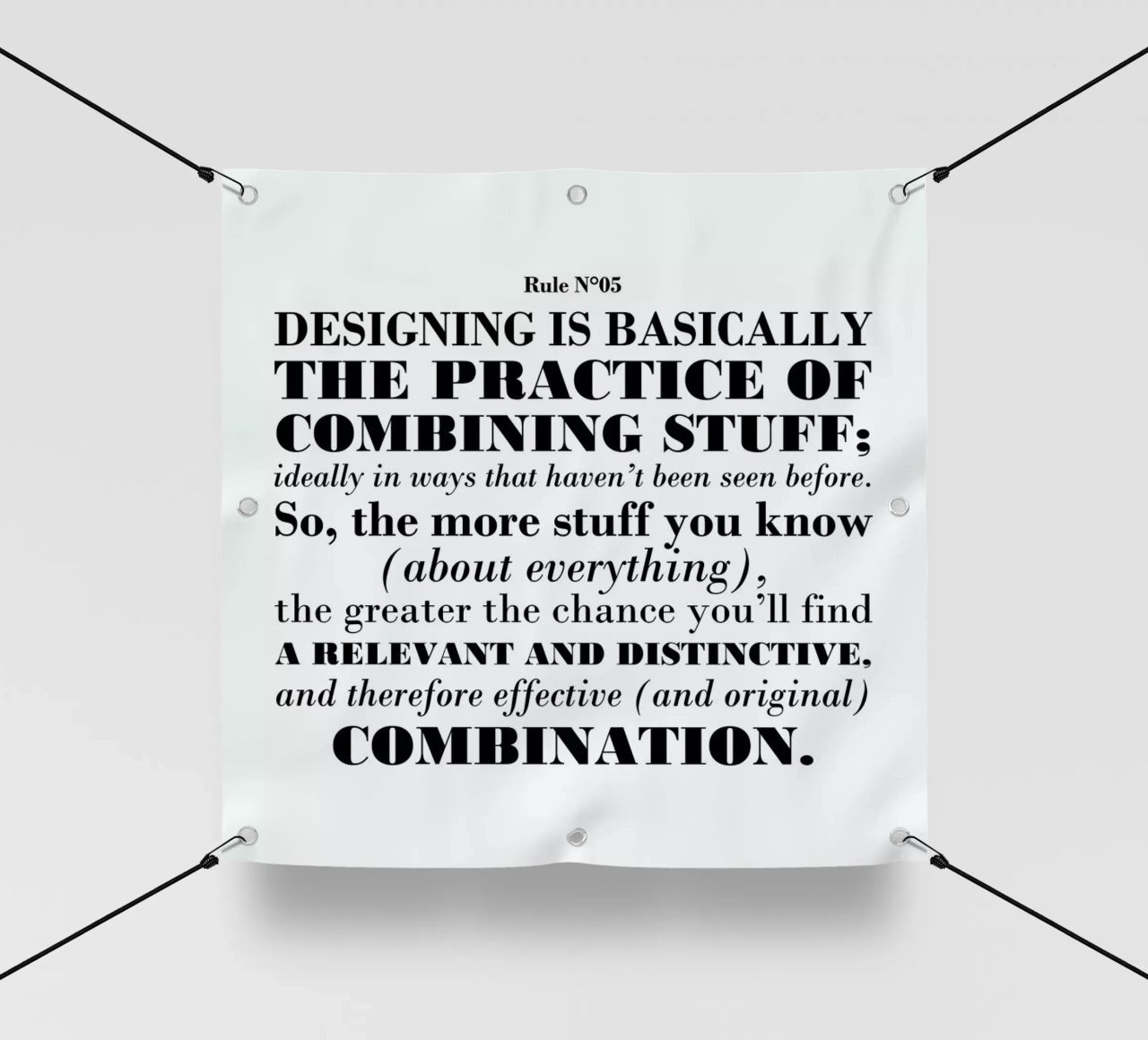 Rule 05 - Combination telo in pvc da Mr Cup