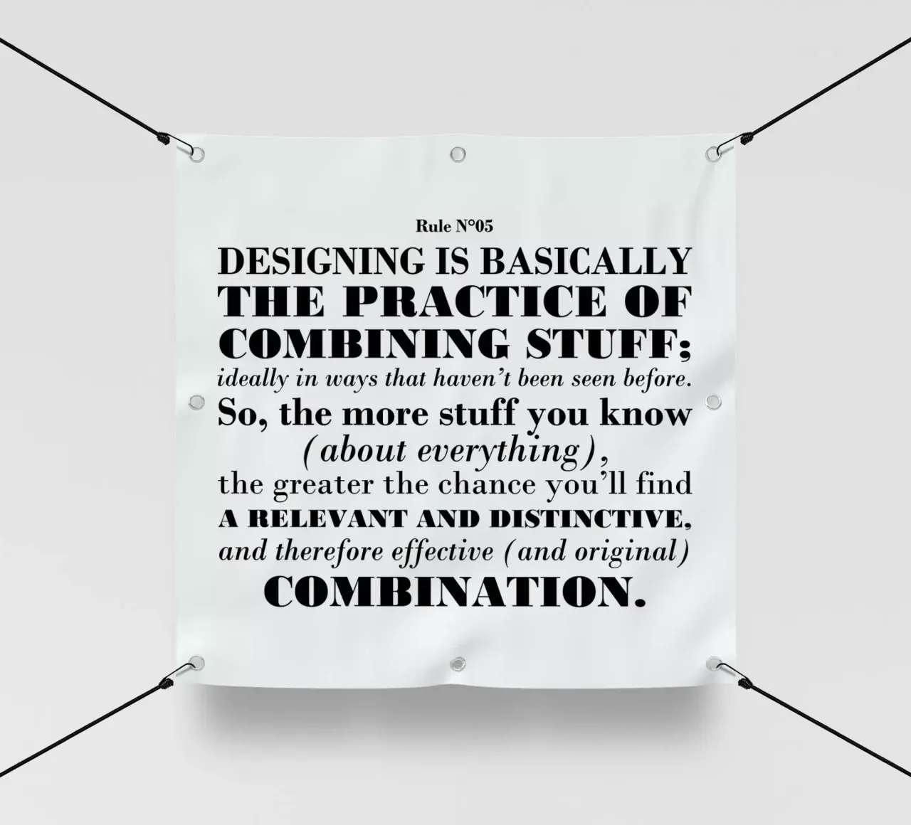 Rule 05 - Combination telo in pvc da Mr Cup