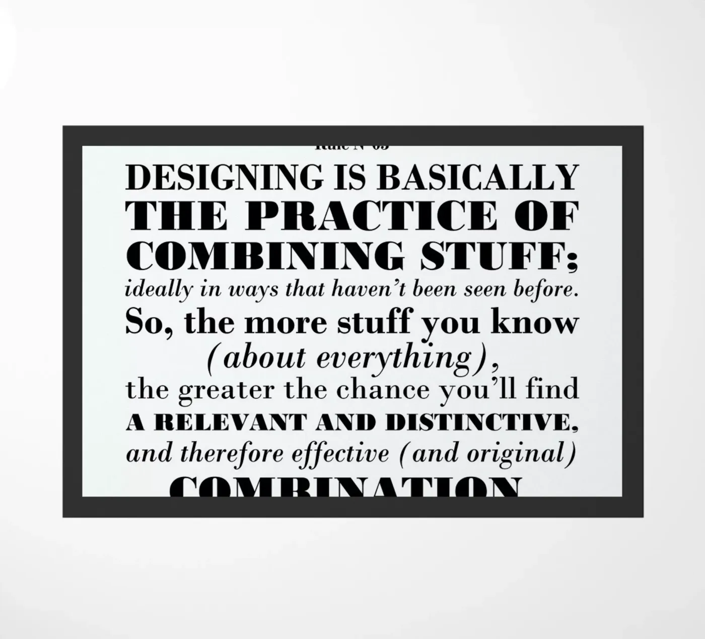 Rule 05 - Combination deurmat van Mr Cup