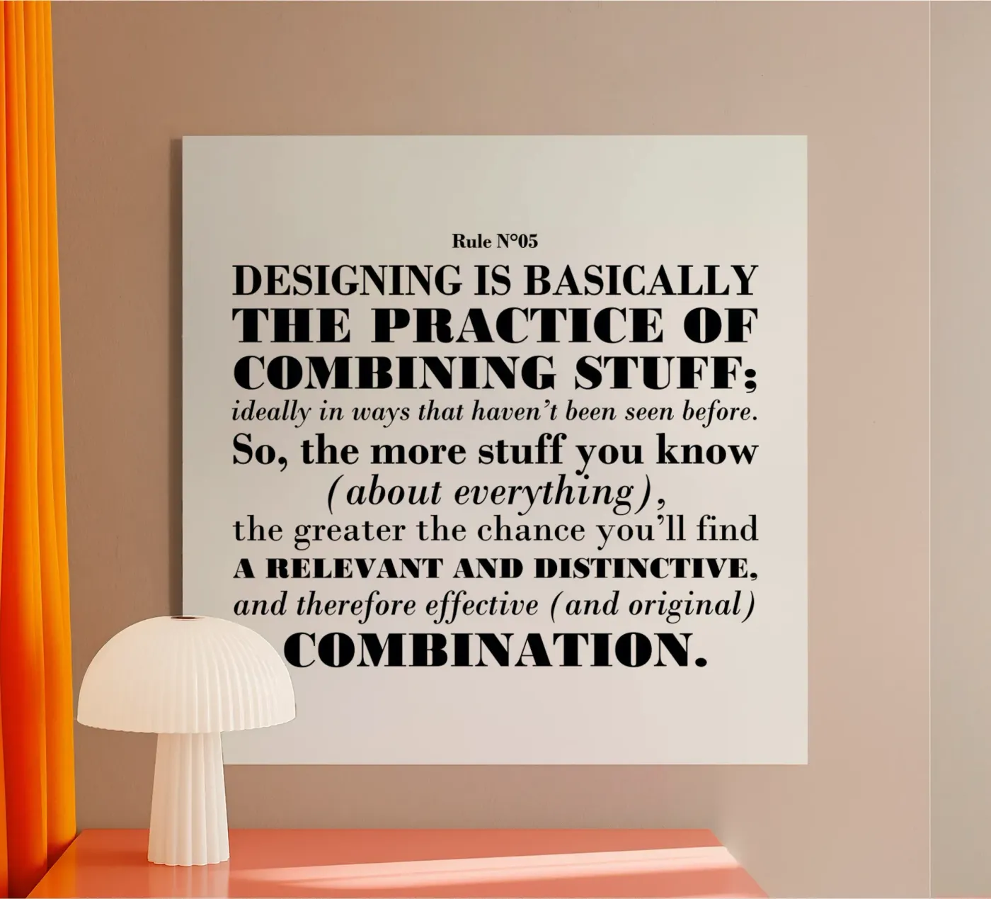 Rule 05 - Combination acryl van Mr Cup