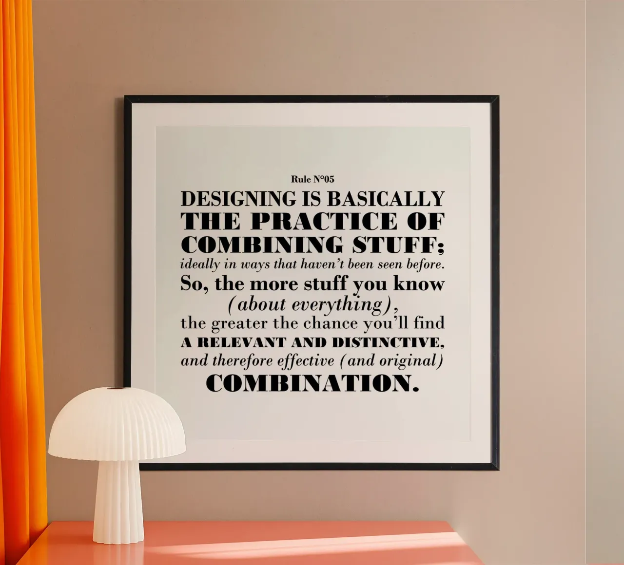 Rule 05 - Combination poster da Mr Cup