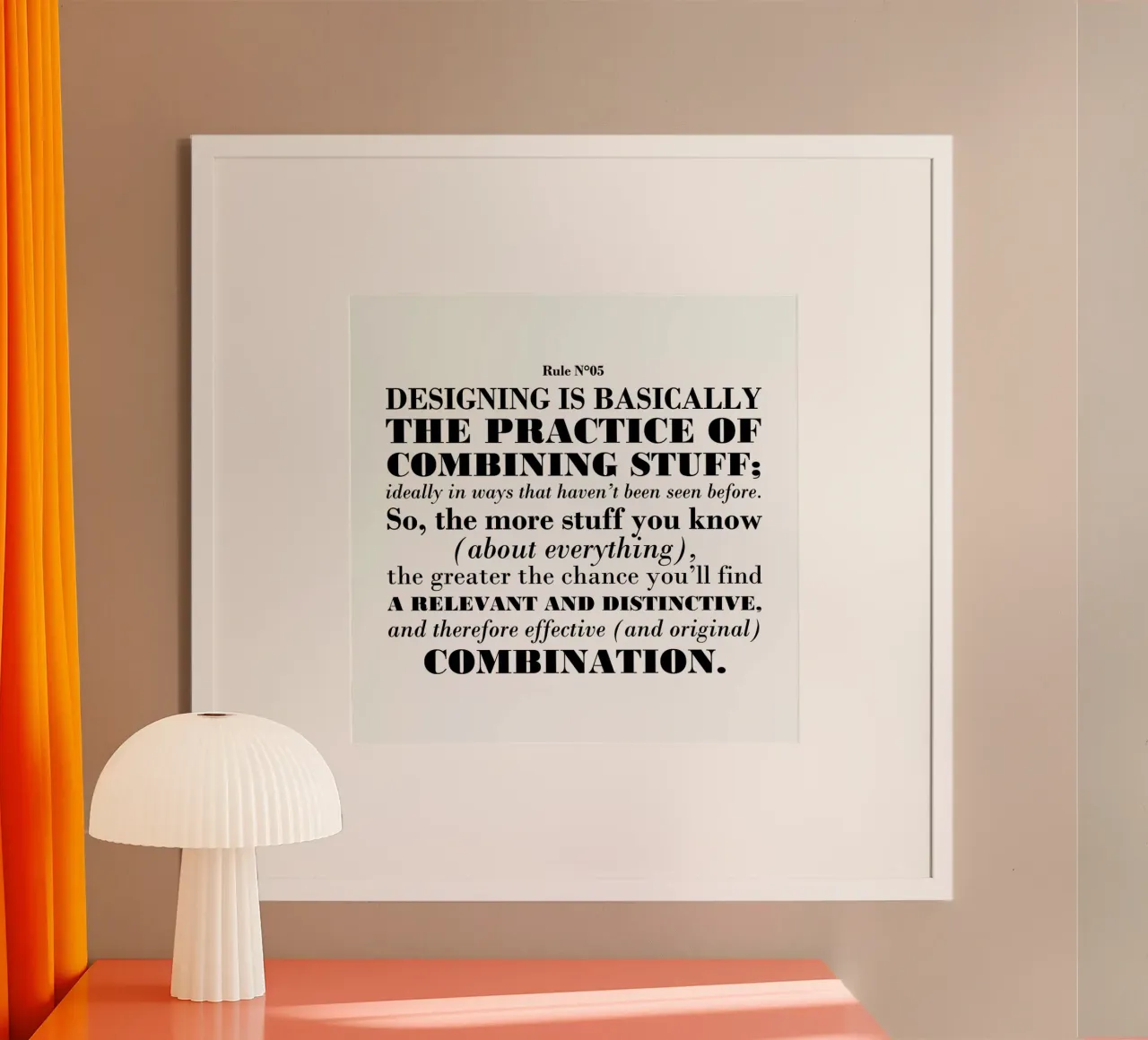 Rule 05 - Combination poster da Mr Cup