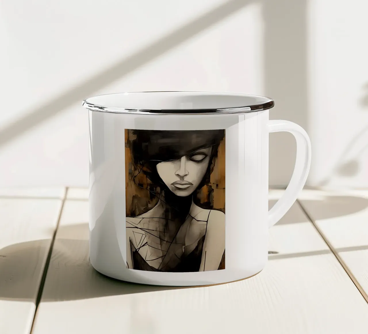 Arte da parete di Imagine tazza in smalto da Imagine