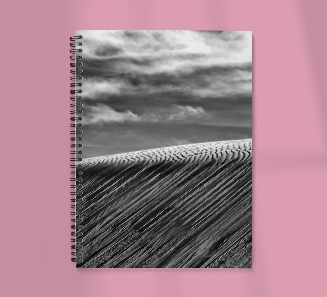 wind patterns sand dunes spiral notebook by life of sands