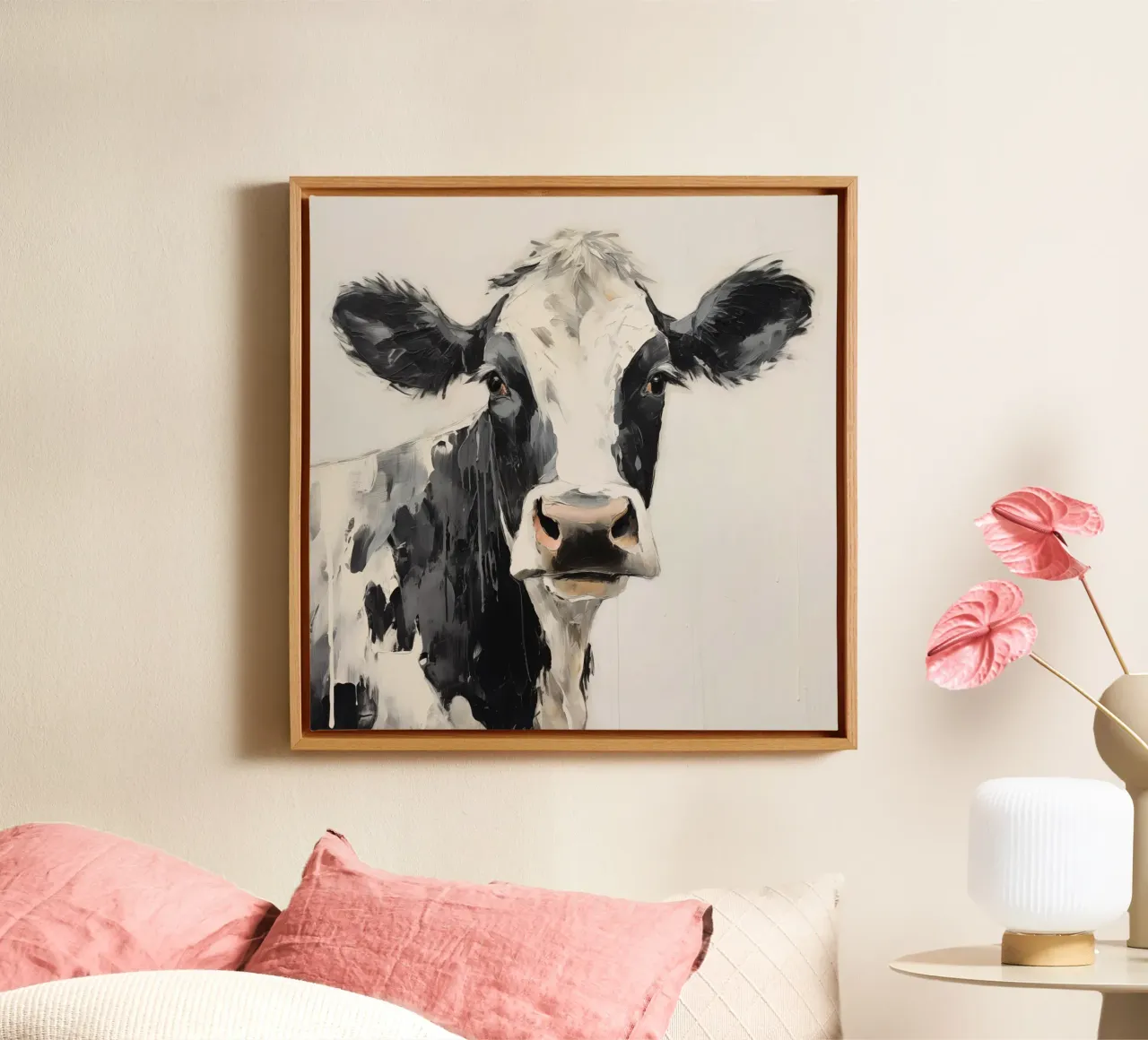 Muurkunst van Imagine canvas met Baklijst van Imagine