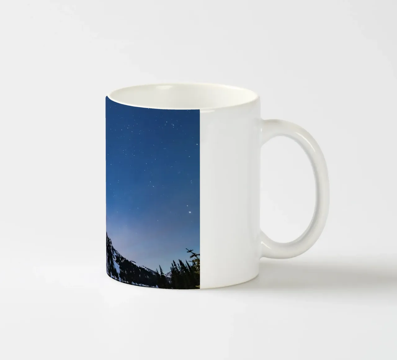 lago riflesso crepuscolare tazza in ceramica da space words