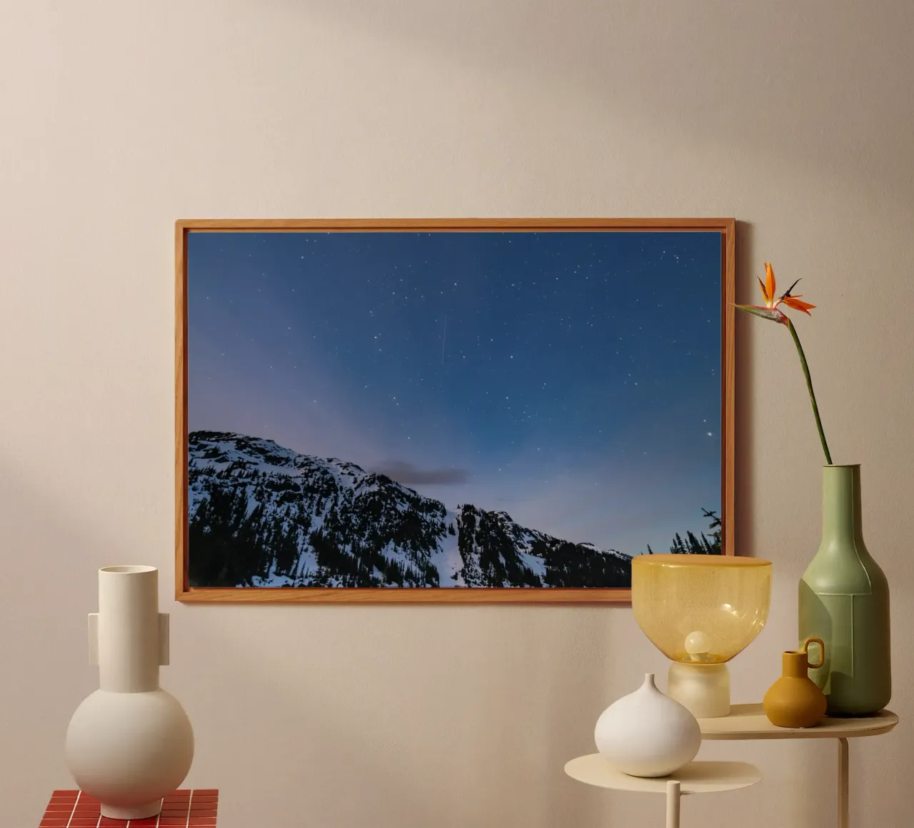 lago riflesso crepuscolare alluminio dibond da space words