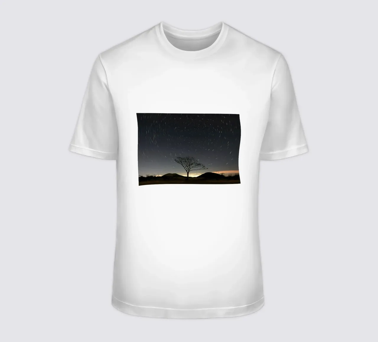 silhouette albero in timelapse t-shirt da space words