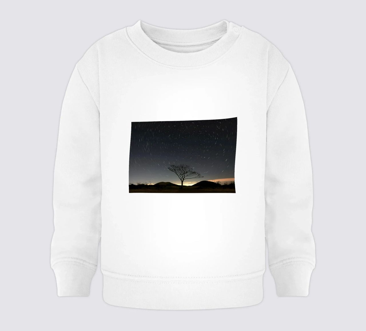 silhouette albero in timelapse felpa neonato da space words