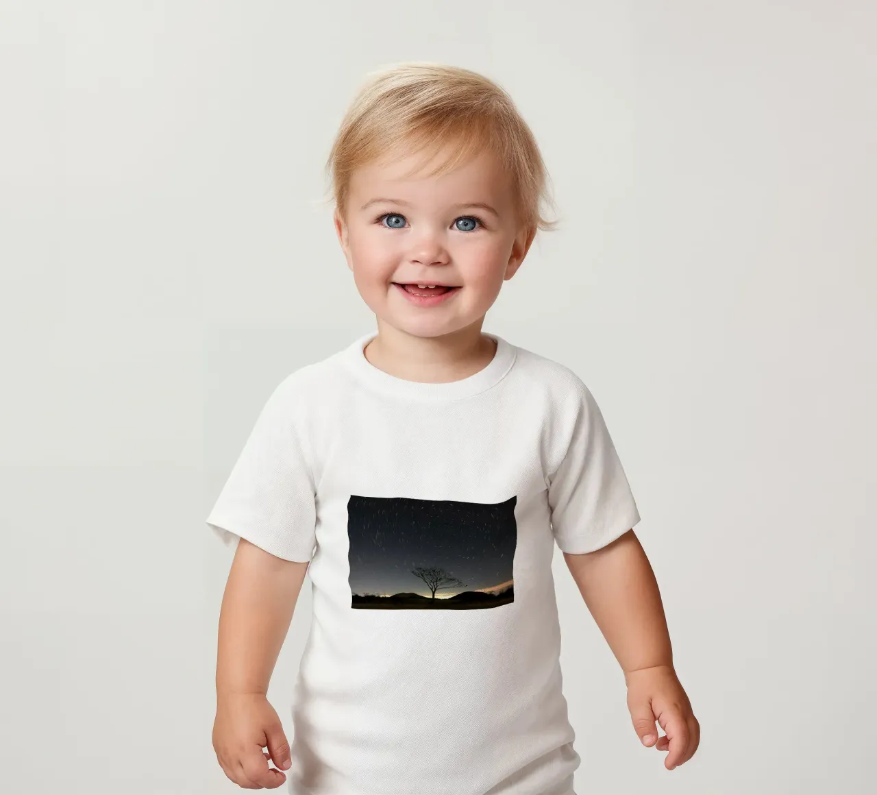 silhouette tree timelapse baby t-shirt by space words