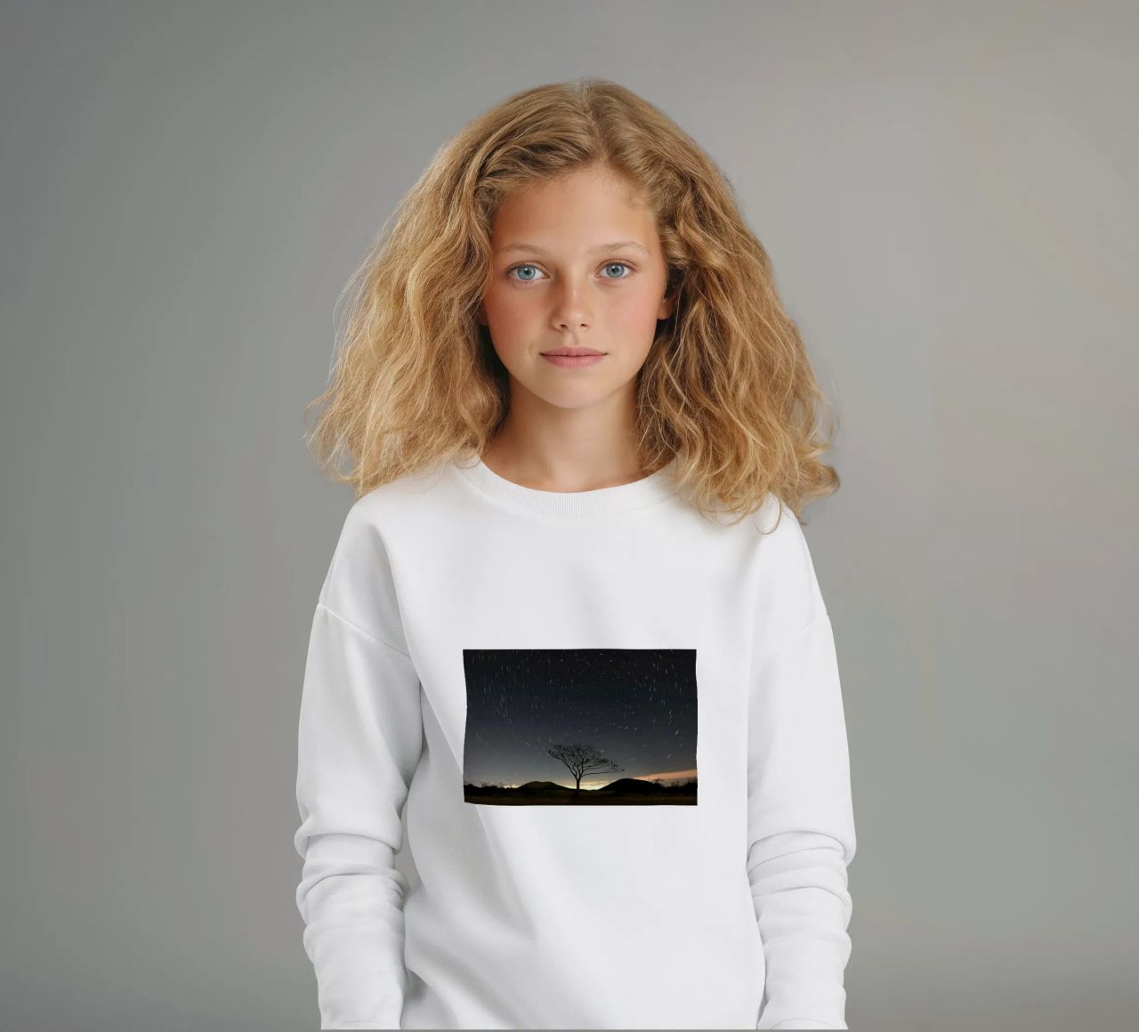 silhouette albero in timelapse felpa bambino da space words