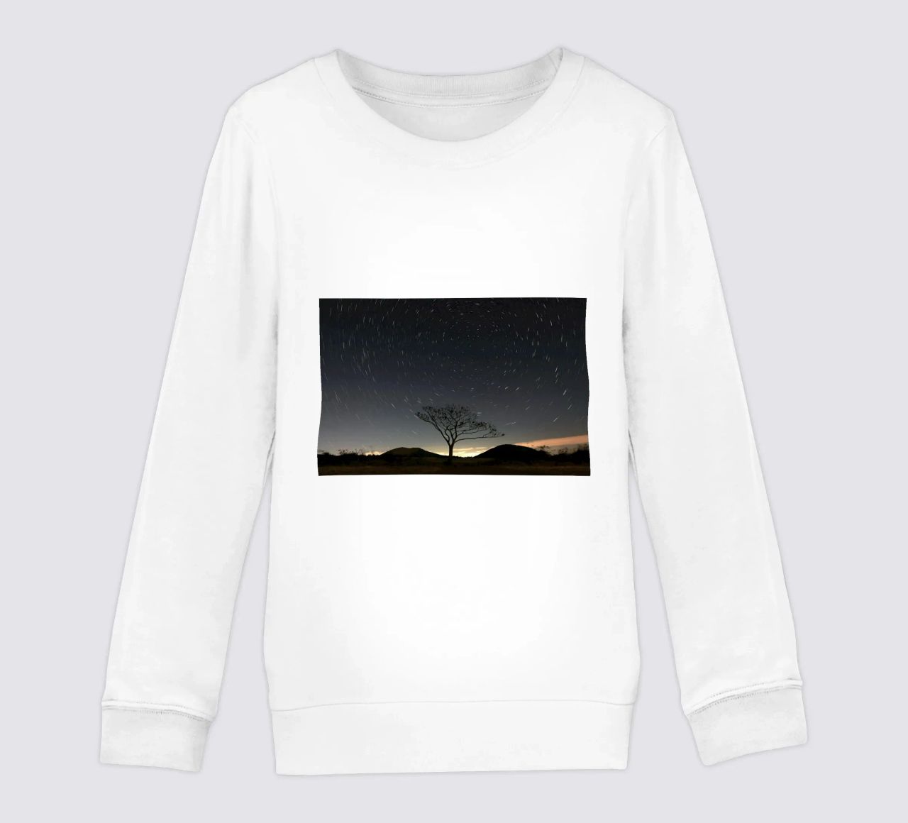 silhouette albero in timelapse felpa bambino da space words