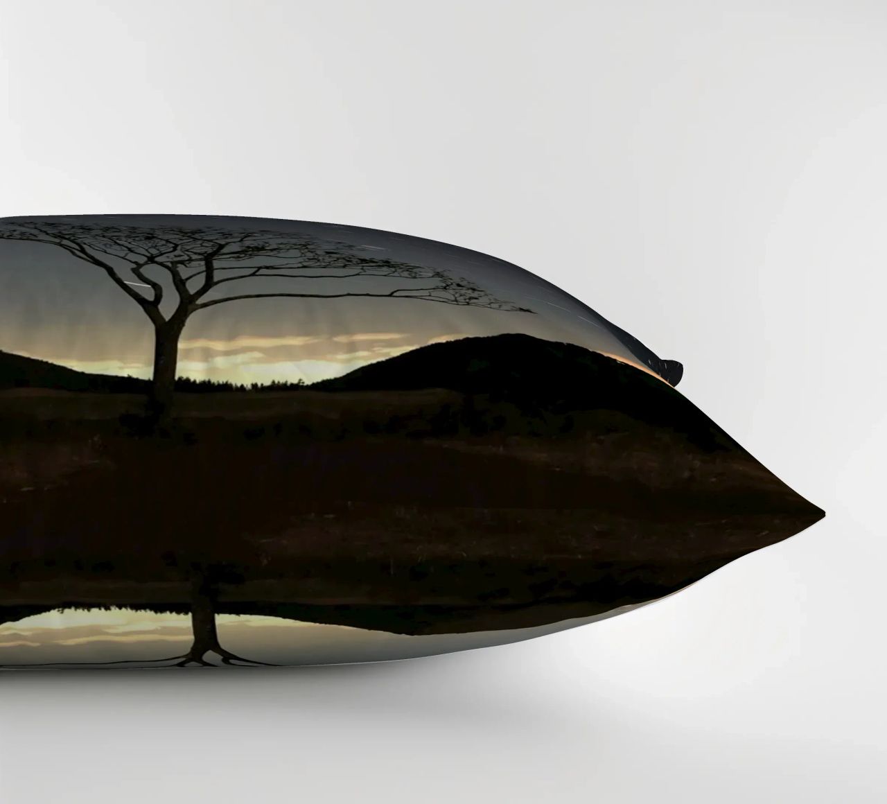silhouette albero in timelapse cuscino da space words