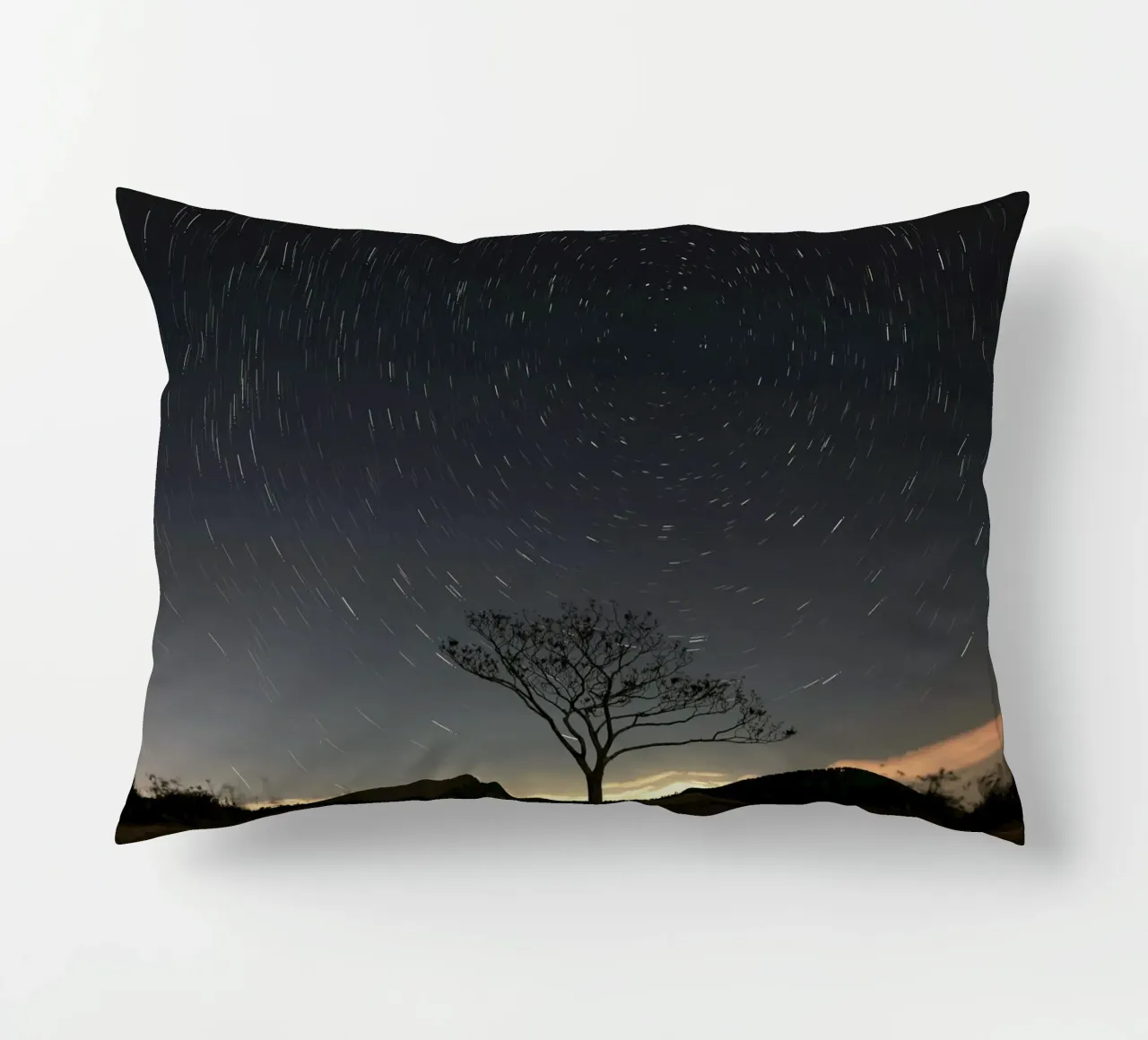 Silhouette Baum Timelapse Kissen von space words