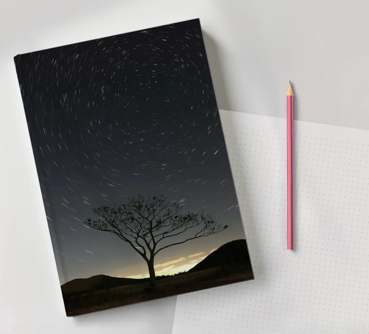 Silhouette Baum Timelapse Notizbuch von space words