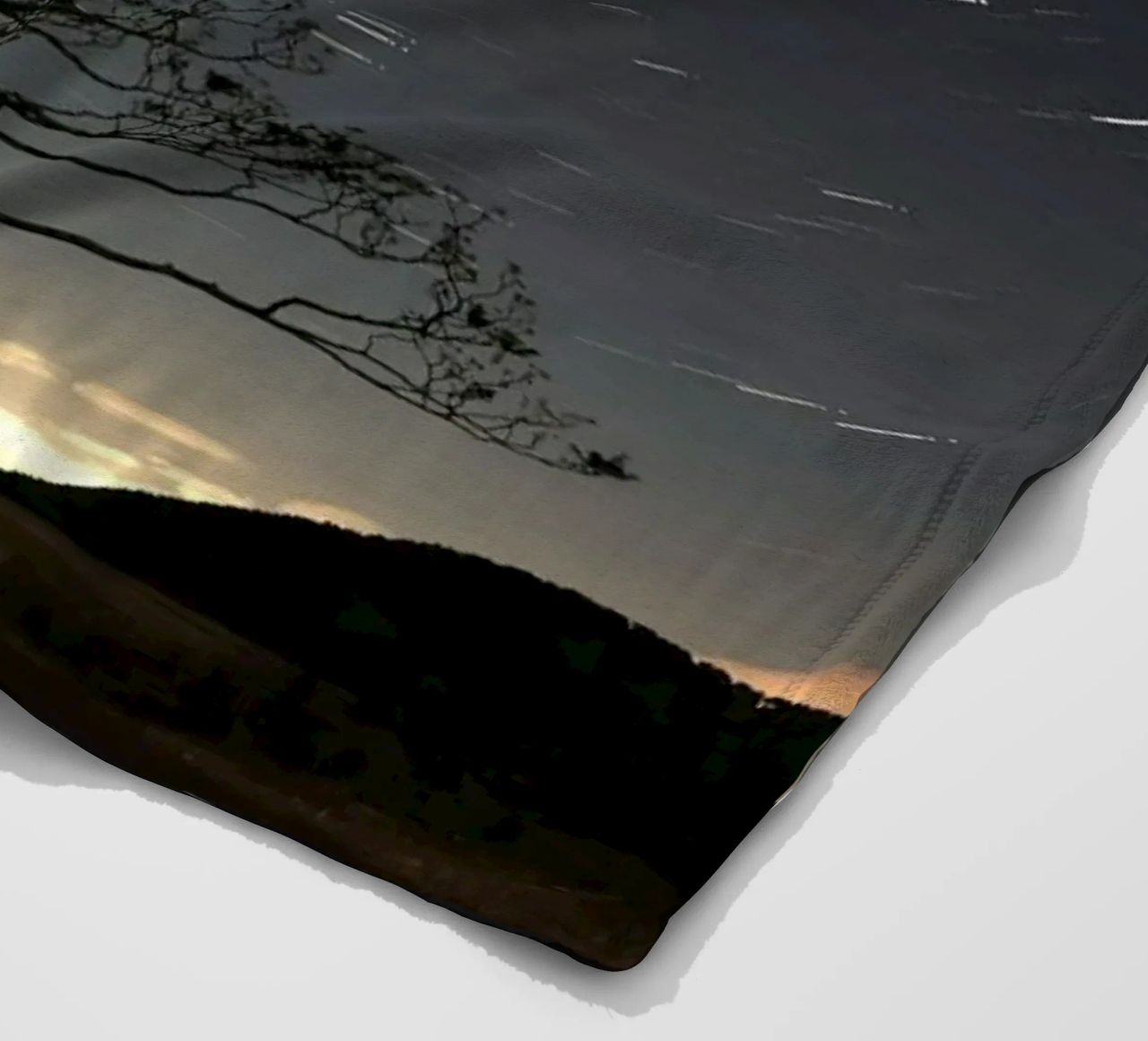 silhouette albero in timelapse coperta in pile da space words
