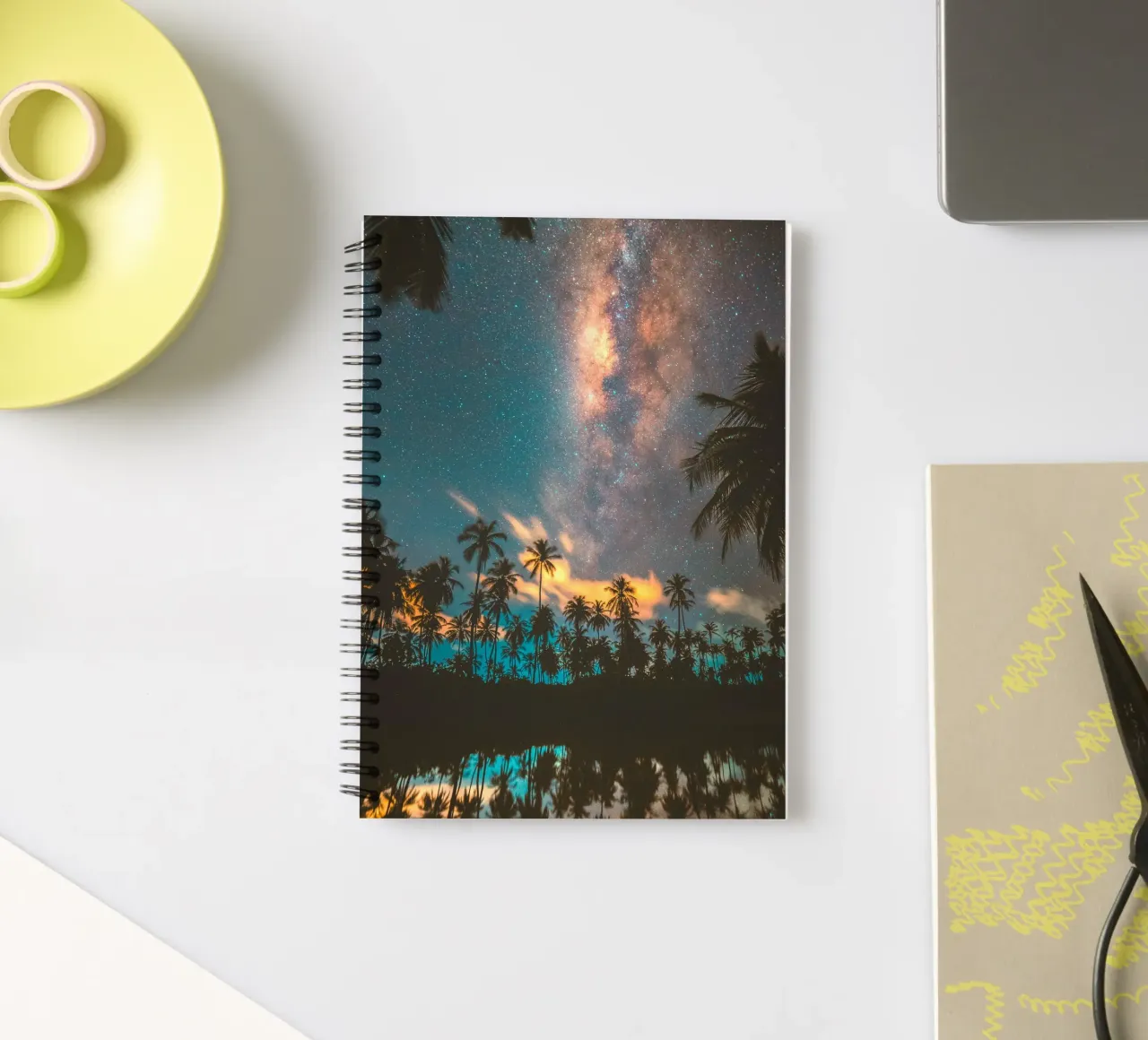 blue sky twilight spiral notebook by space words