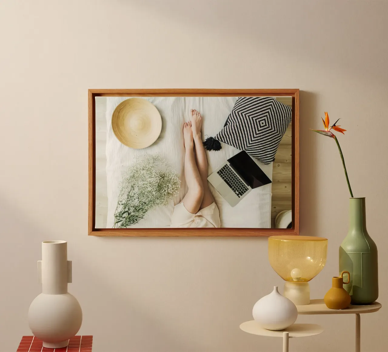 Quiete rustica tela con Cornice a cassetta da PhotoVibe Decor