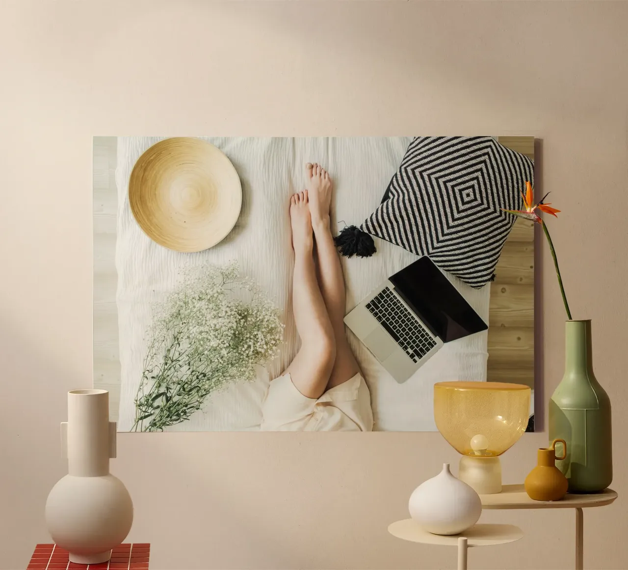 Quiete rustica tela con Cornice a cassetta da PhotoVibe Decor