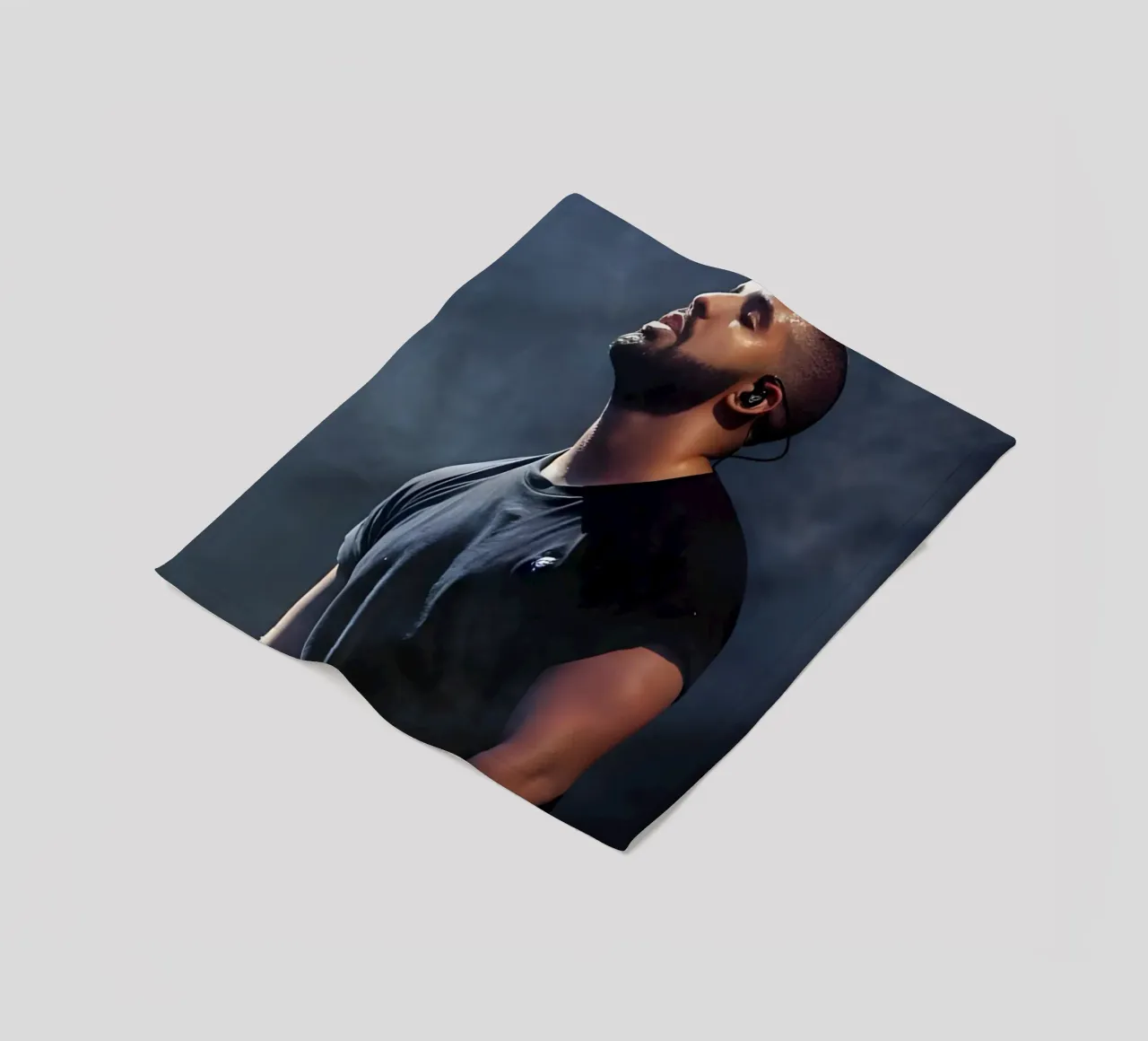 Drake fleece blanket by Low poly art