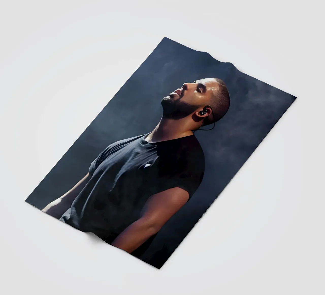 Drake fleece blanket by Low poly art