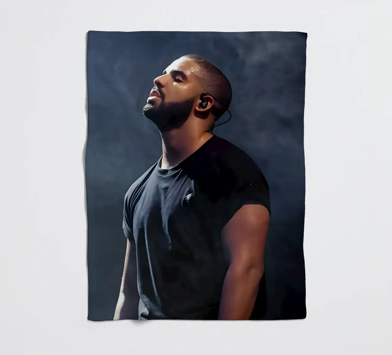 Drake fleece blanket by Low poly art
