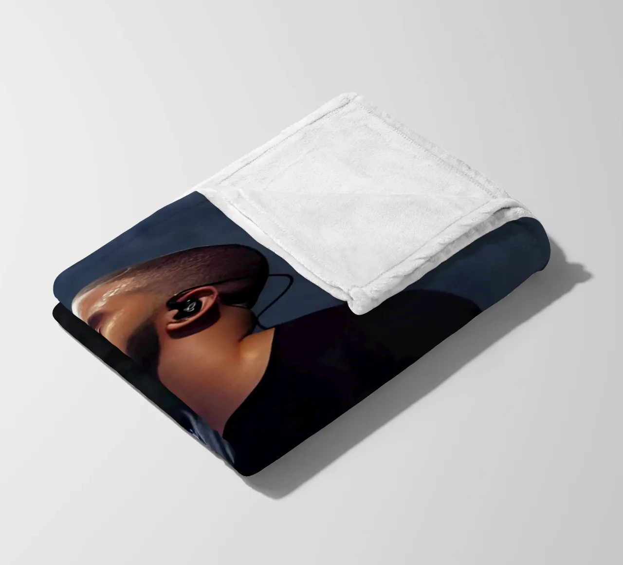 Drake fleece blanket by Low poly art